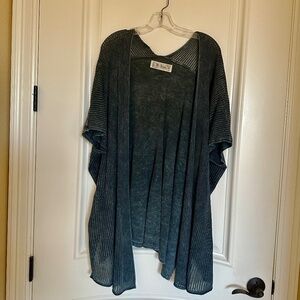 M. Rena Open-Front Navy Kimono-Style Cardigan – Women’s One Size